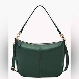 Fossil Jolie Leather Crossbody Bag in Viridian